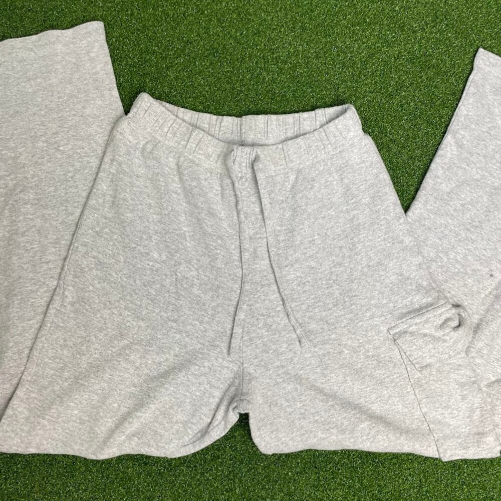 Vintage Y2K 2000s New Moves Heather Gray Cargo Flare Sweats Sz XXS